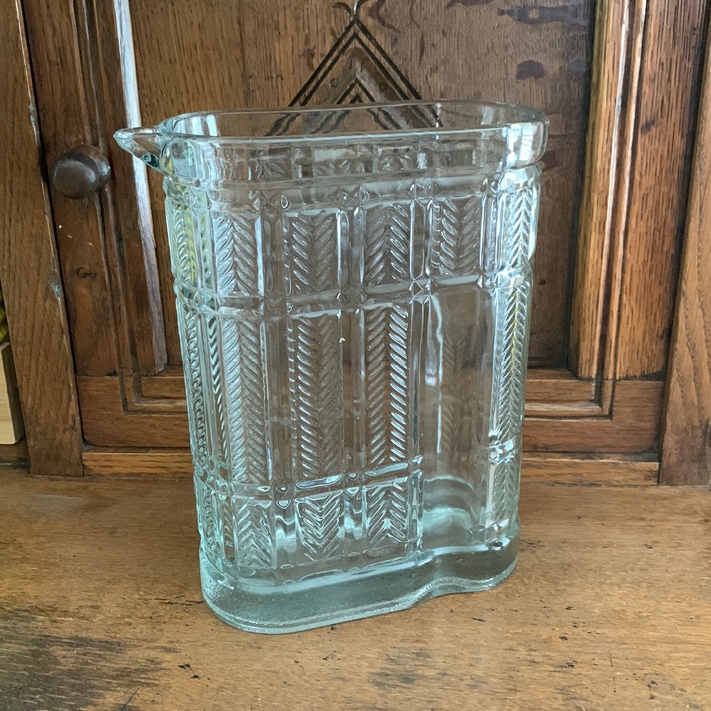 Vintage Etched Beverage Pitcher